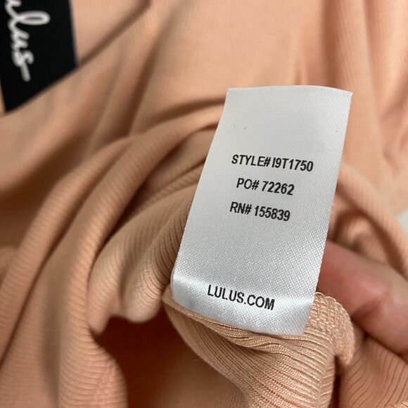 Lulus Square Neck Peplum Hem Ribbed Cropped T Shirt Ruffle Womens Small S - Picture 5 of 8